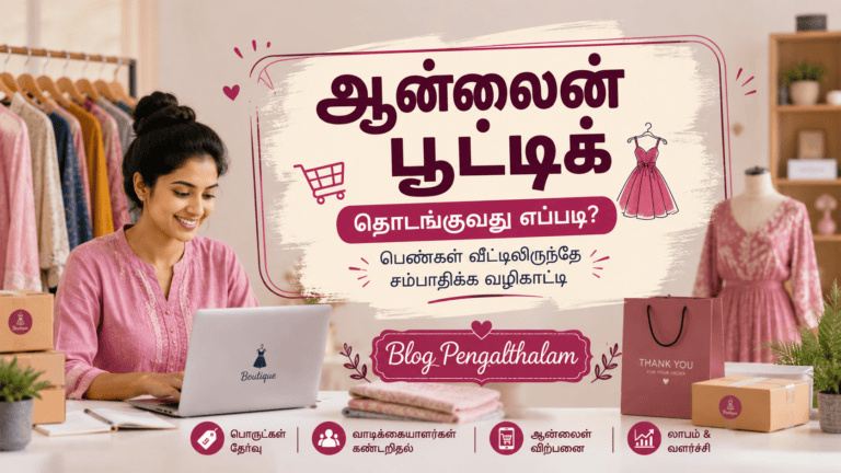 ஆன்லைன் பூட்டிக் தொடங்குவது எப்படி? பெண்கள் வீட்டிலிருந்தே சம்பாதிக்க வழிகாட்டி blog pengalthalam